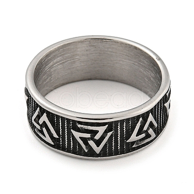 304 Stainless Steel Ring RJEW-B055-03AS-09-1