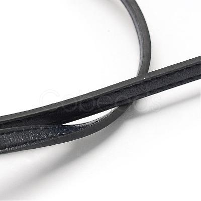 Double Stitched Flat Imitation Leather Cords LC-Q009-15A-1