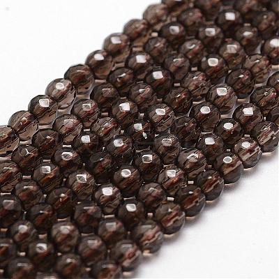 Natural Smoky Quartz Beads Strands G-D840-09-4mm-1