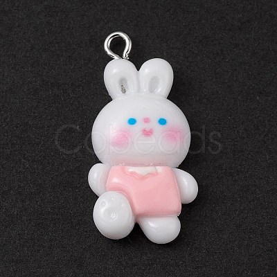 Opaque Resin Pendants RESI-D064-02P-07-1