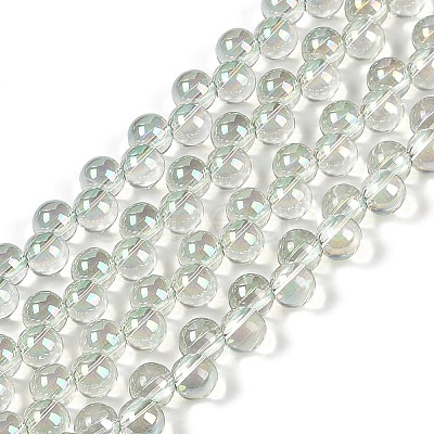 Electroplate Glass Beads Strands GLAA-Q105-01-1