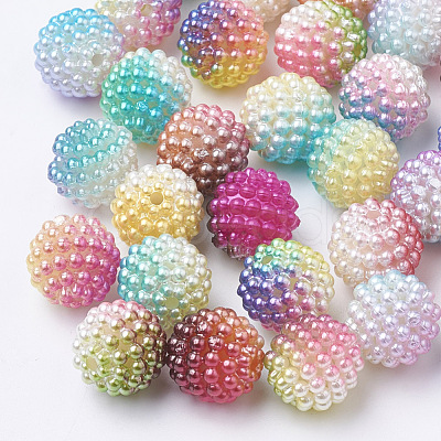 Imitation Pearl Acrylic Beads OACR-T004-10mm-M-1