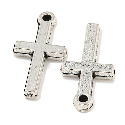 Tibetan Style Alloy Latin Cross Pendants TIBEP-Q040-068AS-NR-1