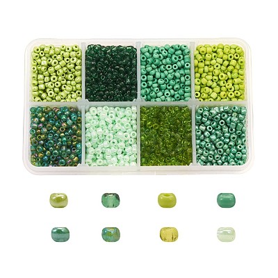 1 Box 8/0 Glass Seed Beads Round  Loose Spacer Beads SEED-X0050-3mm-03-1