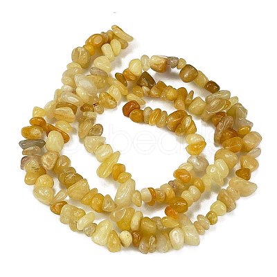 Natural Topaz Jade Chip Beads Strands G-M205-16A-1