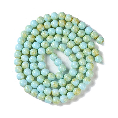 Baking Paint Glass Bead Strands GLAA-H031-01B-08-1