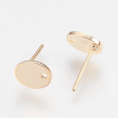 Brass Stud Earring Settings X-KK-P161-24G-NF-1