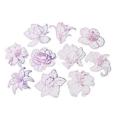 Flower Waterproof PET Stickers Set DIY-G118-01B-1