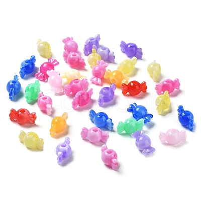 Two Tone Acrylic Beads OACR-Z003-02B-1