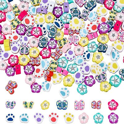 Nbeads 300Pcs 15 Style Handmade Polymer Clay Beads CLAY-NB0001-64-1