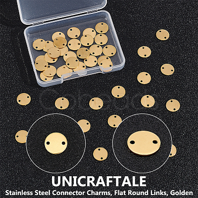 Unicraftale 50Pcs Ion Plating(IP) 304 Stainless Steel Connector Charms STAS-UN0054-30-1