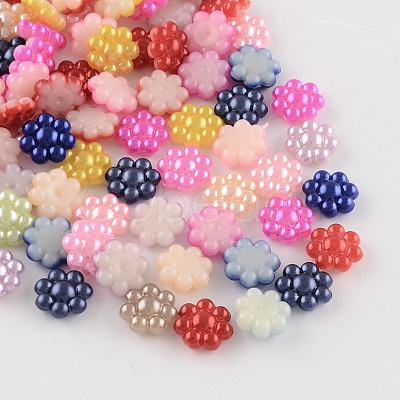 ABS Plastic Imitation Pearl Cabochons SACR-R856-M-1