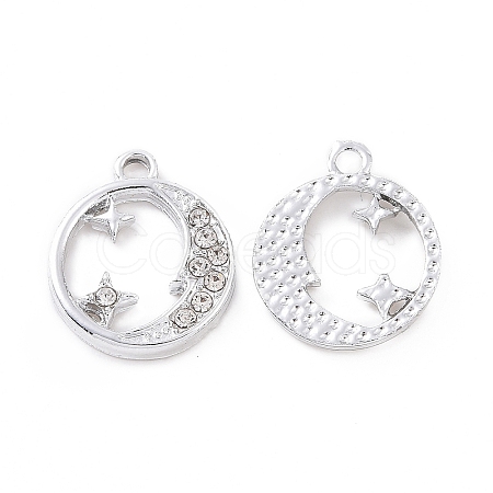 Alloy Rhinestone Pendants ALRI-C008-13P-1