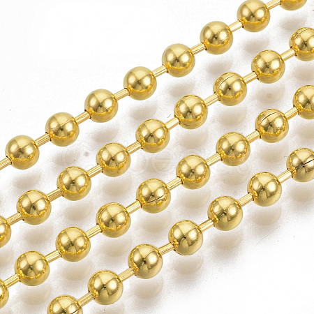 Rack Plating Brass Ball Chains X-CHC-S008-003B-G-1