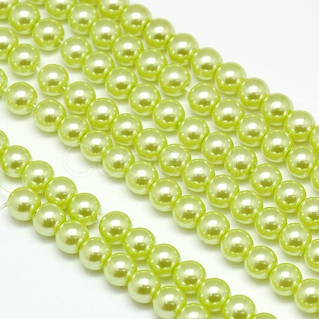 Eco-Friendly Dyed Glass Pearl Round Beads Strands X-HY-A002-10mm-RB065-1