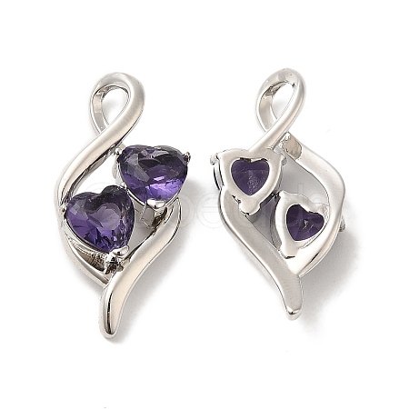 Enchanting Double Heart Brass Pendants ST6267628-1