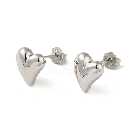 925 Sterling Silver Stud Earrings for Women EJEW-E307-11P-1