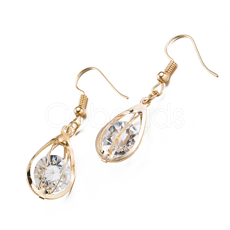 Zinc Alloy Glass Dangle Earrings EJEW-BB34061-G-1