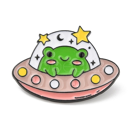 Frog Spaceman Enamel Pins JEWB-G024-02A-1