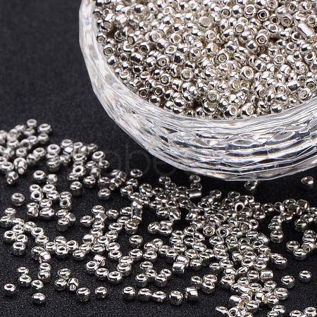 Electroplate Glass Seed Beads X-SEED-Q005-2-1