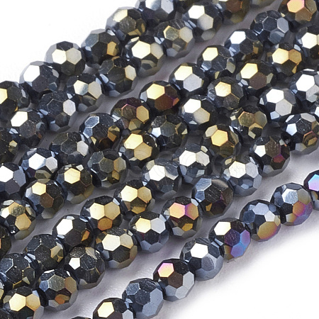 Electroplate Glass Beads Strands EGLA-R016-2mm-11-1