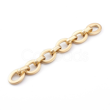 Opaque Spray Painted Acrylic  Linking Cable Chains AJEW-JB00914-01-1