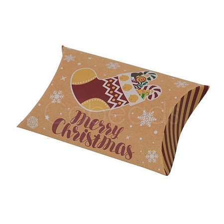 Christmas Theme Cardboard Candy Pillow Boxes CON-G017-02D-1