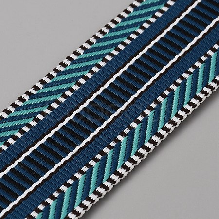 Polyester Jacquard Ribbons OCOR-WH0082-63B-1