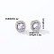 Elegant Zircon Square Stud Earrings for Women, Fashionable and Versatile, Square, Silver