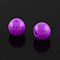 Fluorescent Acrylic Beads, Round, Blue Violet, 8mm, Hole: 1.5mm, about 343pcs/101g