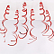 Plastic Spiral Metallic Ribbons, Tassel Hanging Streamer for Birthday Wedding Party Christmas Decorations, Red, 750mm, 6pcs/set