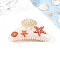 Shell & Starfish Pattern Acrylic Claw Hair Clips, Hair Accessories for Women & Girls, PapayaWhip, 50x105mm