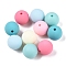 Rubberized Style Imitated Silicone Acrylic Beads, Round, Mixed Color, 11.5x11mm, Hole: 1.8mm