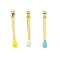 Real 18K Gold Plated Brass Pendants, with Enamel, Stick Charm, Mixed Color, 29x3.5mm, Hole: 3.5mm