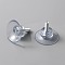 Resin & Iron Thread Furniture Levelers, Adjustable Table Chair Screw Feet, with Suction Cup, for Round Pipe Tube, Platinum, 28.5x32mm, Pin: 6mm