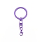 Spray Painted Iron Keychain Swivel Clasps, with Lobster Claw Clasps, Lilac, 66.5mm