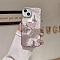 Butterfly Pattern Silicone Mobile Phone Cover, Fit for iphone 14, Rosy Brown, 14.7x7.2x0.8cm