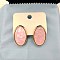 Oval Pink Shell Stud Earrings for Women