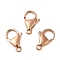 Ion Plating(IP) 304 Stainless Steel Lobster Claw Clasps, Parrot Trigger Clasps, Rose Gold, 13x8x4mm, Hole: 1.5mm