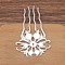 Alloy Hair Comb Finding, for DIY Jewelry Accessories, Flower, Silver, 65mm, 10pcs/set