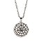 Non-Tarnish Stainless Steel 12 Constellation Moon Time Turner Pendant Twisted Chain Necklaces for Men