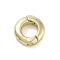 Brass Spring Gate Rings, Long-Lasting Plated, Lead Free & Cadmium Free, Ring, Real 18K Gold Plated, 7mm, Hole: 2mm, Inner Diameter: 4mm