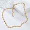 Simple Alloy Heart Link Chain Necklaces for Women, Light Gold, 16.02~16.26 inch(40.7~41.3cm)