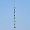 Metal Hanging Suncatchers, Glass Tassel for Home Garden Hanging Ornament, Star, 500x35mm