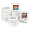 Square Paper Storage Gift Boxes with Clear Visible Window, Gift Packaging Case for Wedding Party Supplies, White, 13x13x5cm