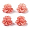 Synthetic Shell Dyed Carved Beads, Flower, Light Coral, 8.5x13x8.5mm, Hole: 1.8mm