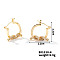 Chic Twisted Doughnut Design Copper Hoop Earrings, with Zirconia, Fashionable Women's Accessories, Golden, 25x21mm