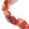 Natural Red Jasper Nuggets Beads Stretch Bracelet for Her BJEW-JB06951-08-4