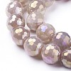 Electroplate Natural Sunstone Beads Strands G-P430-12-D-3