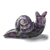 Natural Amethyst Carved Healing Snail Figurines G-K342-02A-2